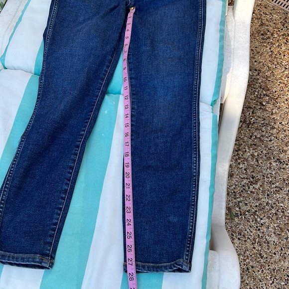 New! Everlane The way High Clean Front Skinny Jeans Mid Blue Size 28 - Picture 11 of 14